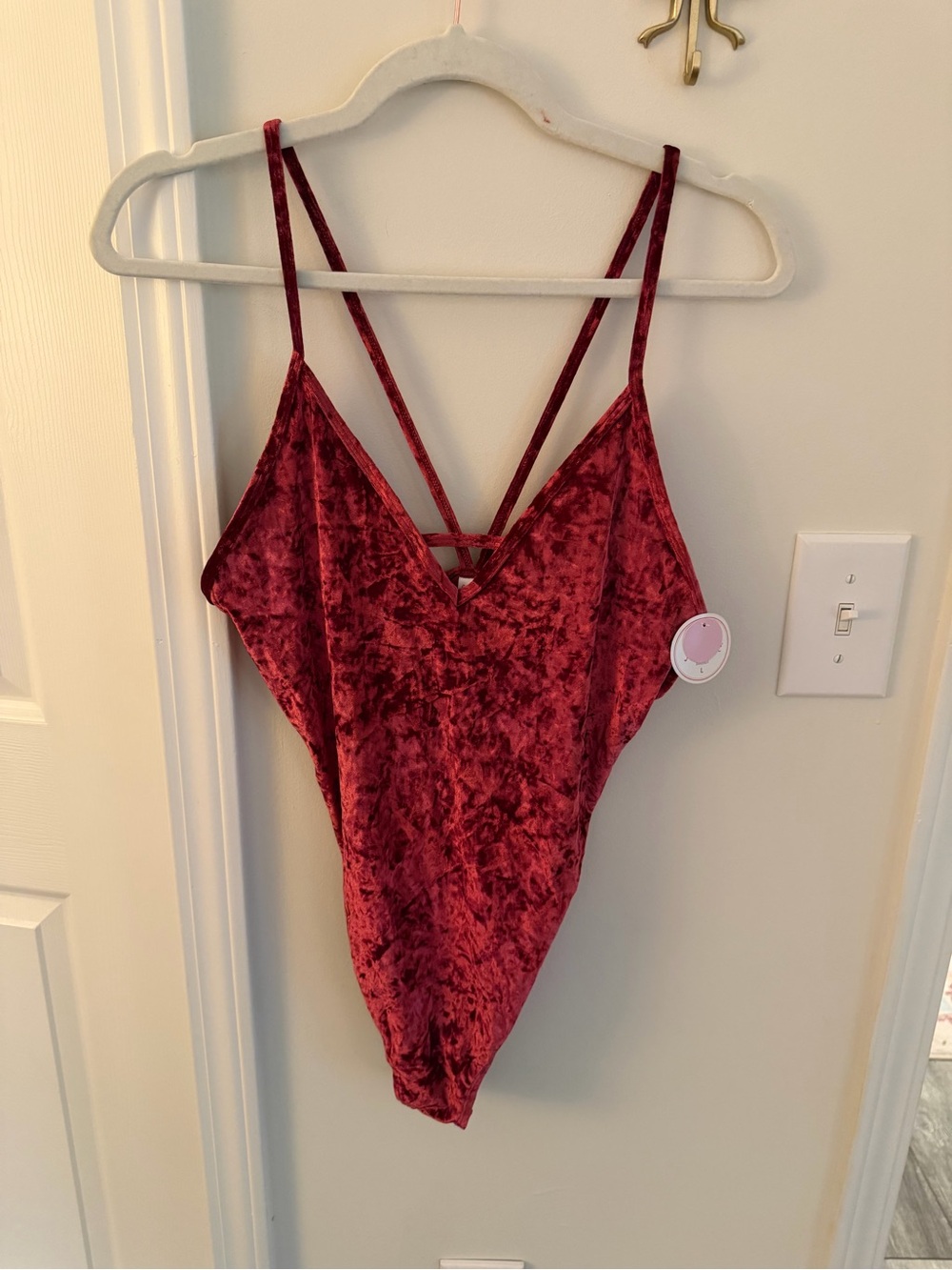 Crushed velvet bodysuit